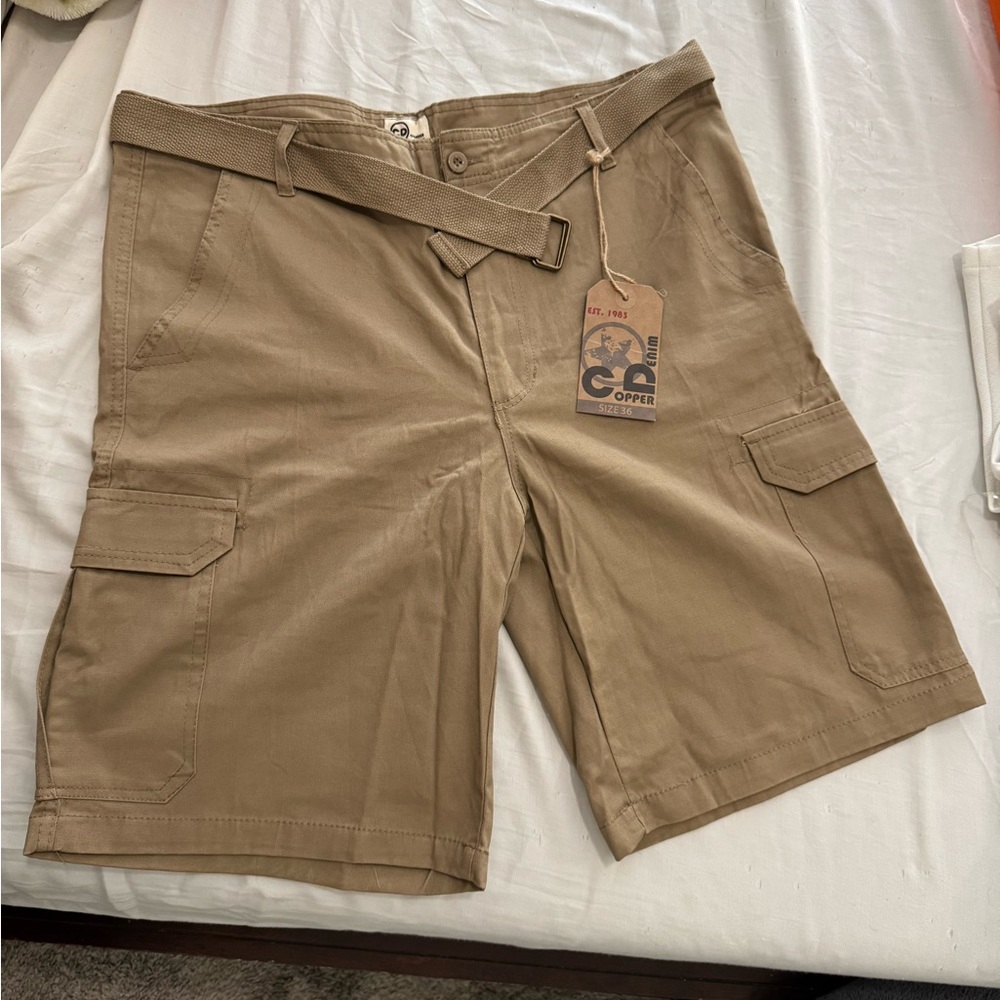 Brand New Men's Tan Cargo Shorts